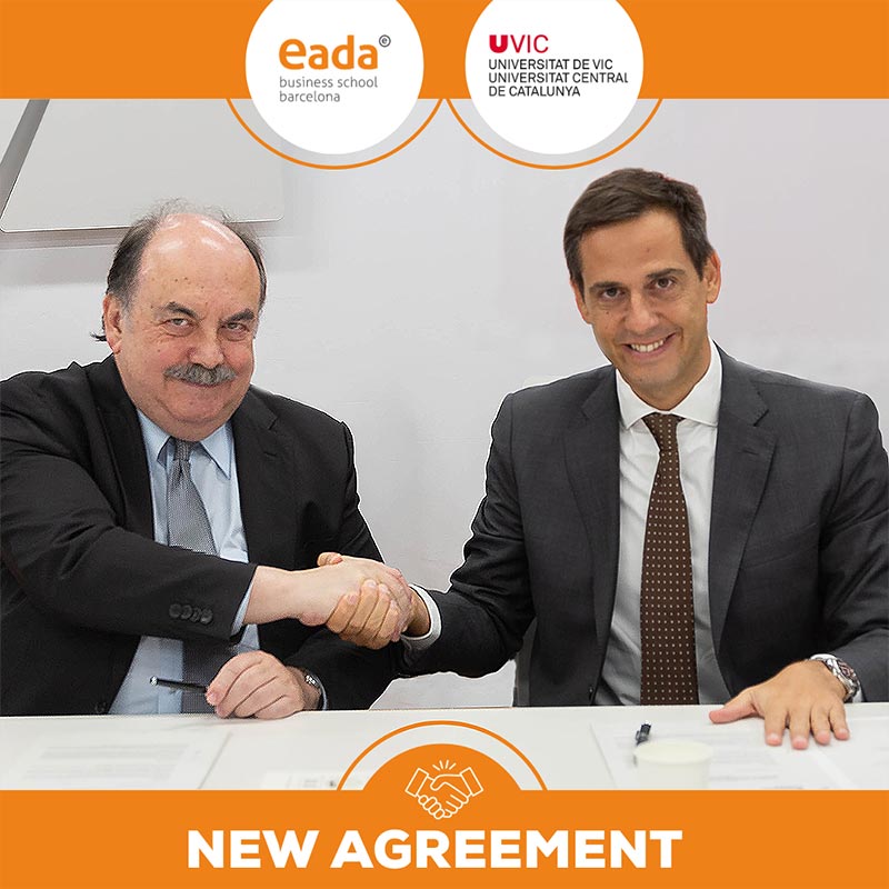 EADA Business School and the Universitat de Vic-Universitat Central de Catalunya sign a collaboration agreement to promote the digital transformation of SMEs