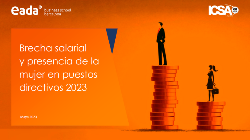 Brecha salarial y presencia de la mujer en puestos directivos España 2023